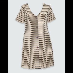 Plus Size Striped Swing Dress
